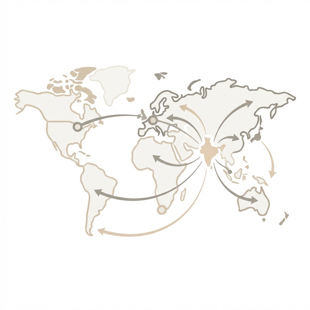 Global trade connections from India